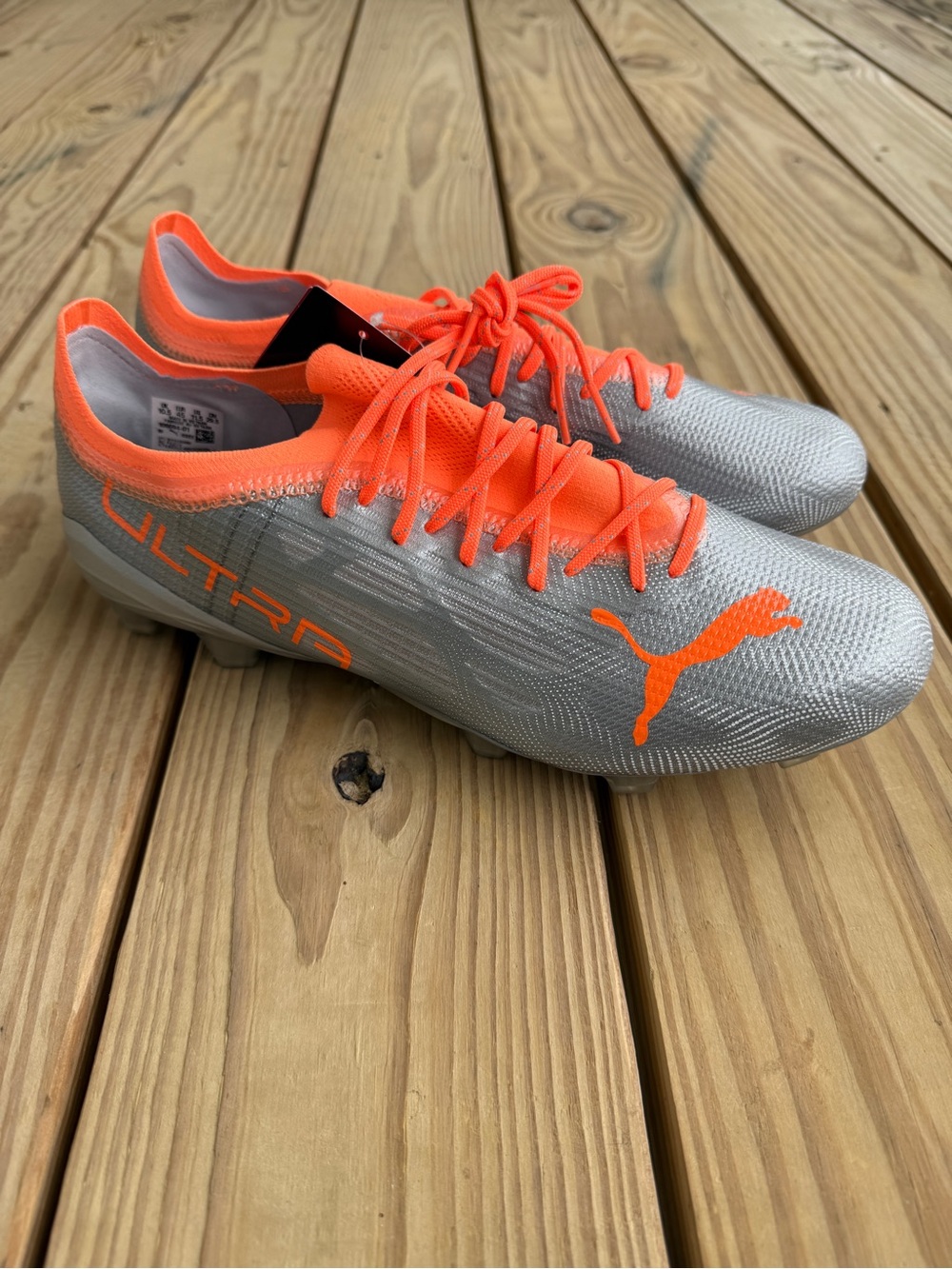 Puma Ultra 1.4 FG AG Soccer Cleats Shoes Silver 106694-01 Men’s